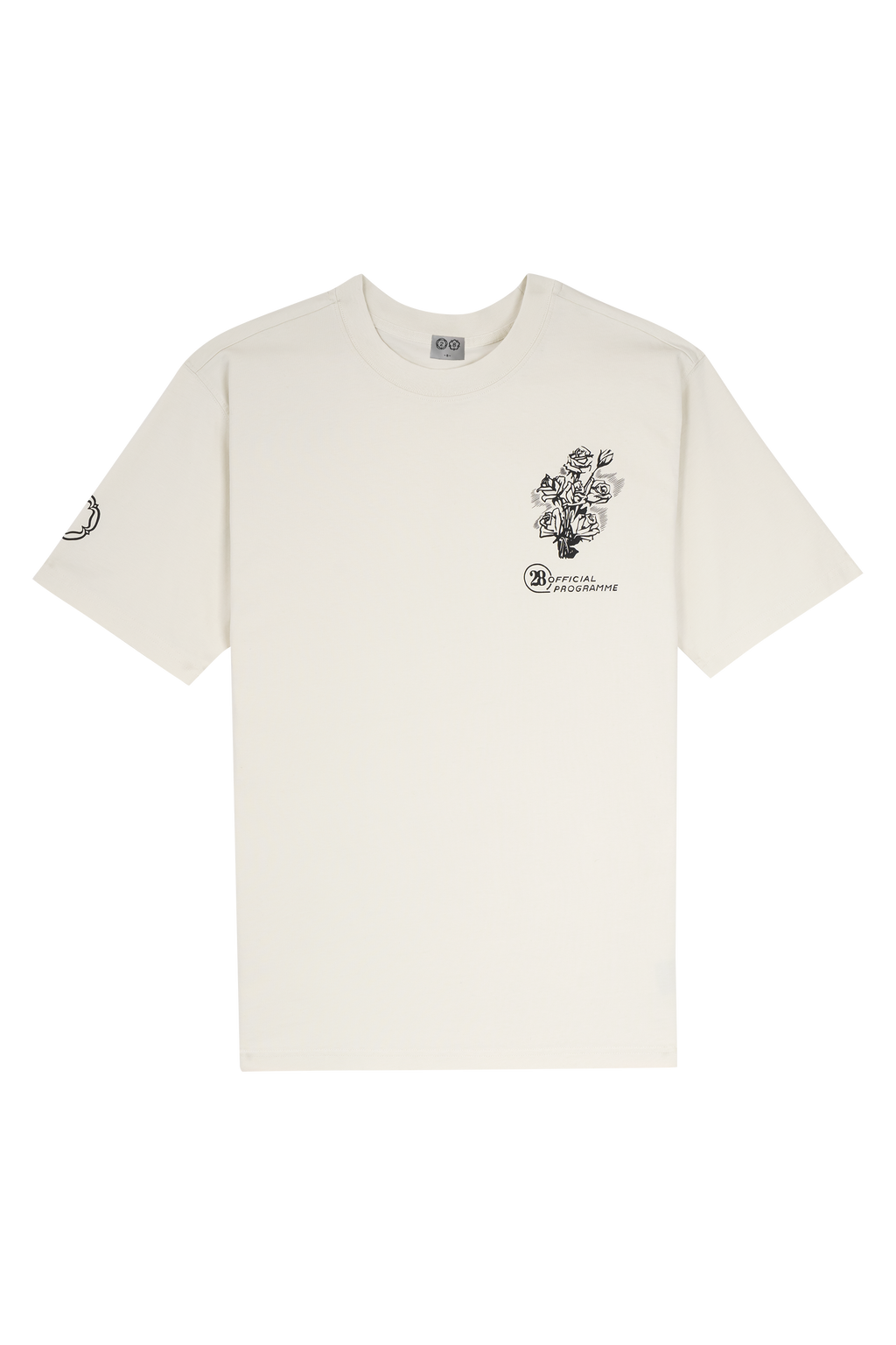 Ecru regular fit burnout floral t-shirt