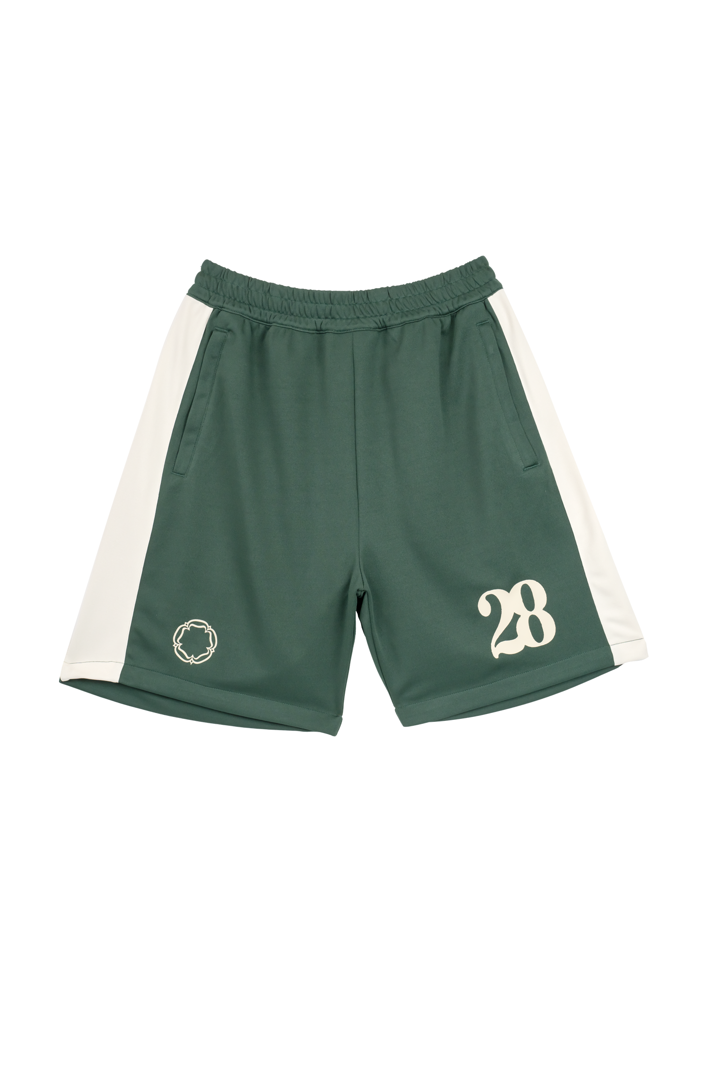 28 Collection Green Football Shorts