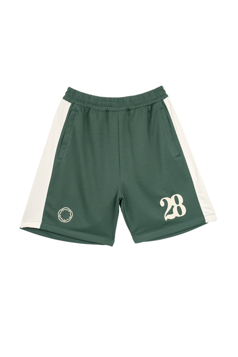 28 Collection Green Football Shorts