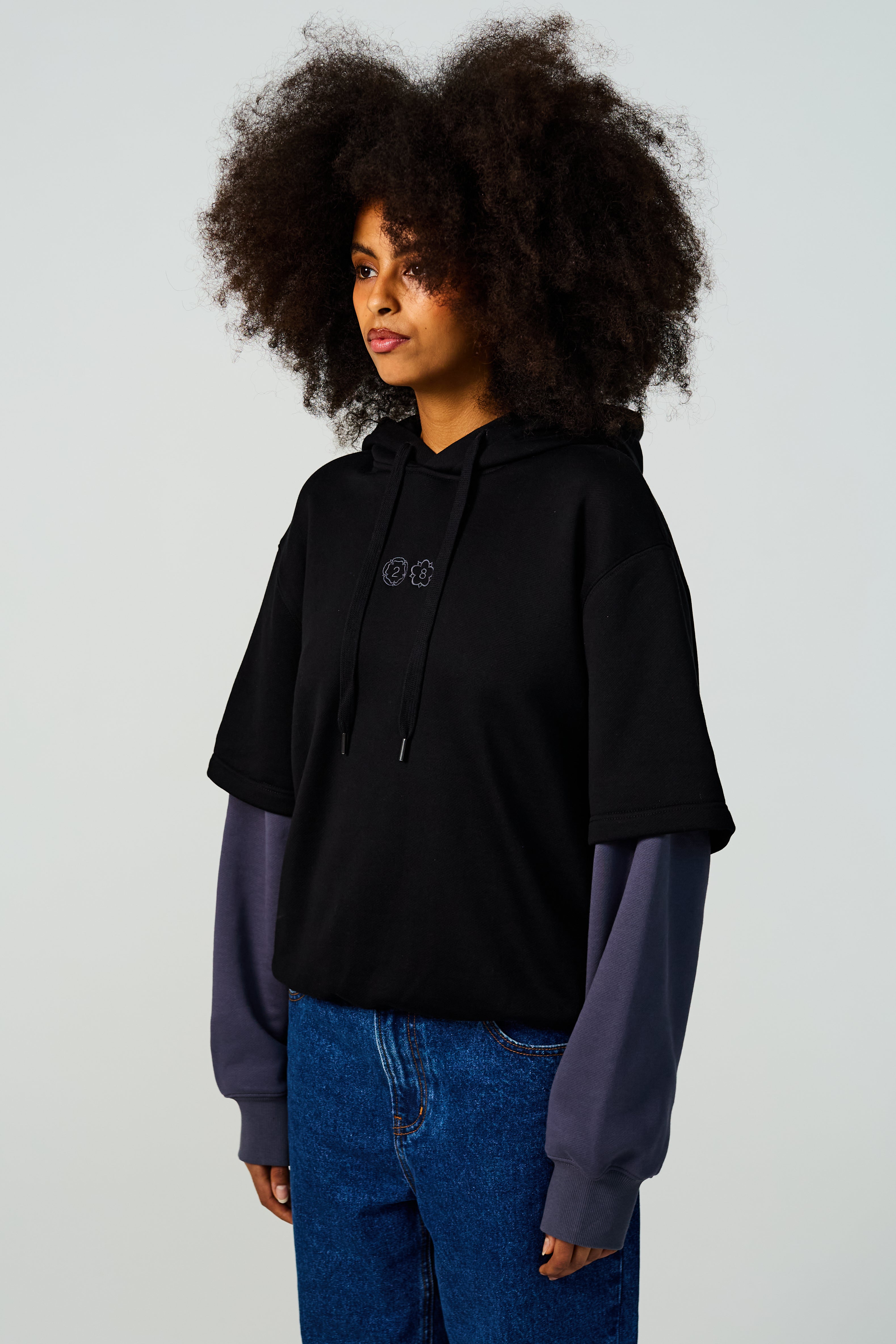 CONTRAST LAYER HOODIE