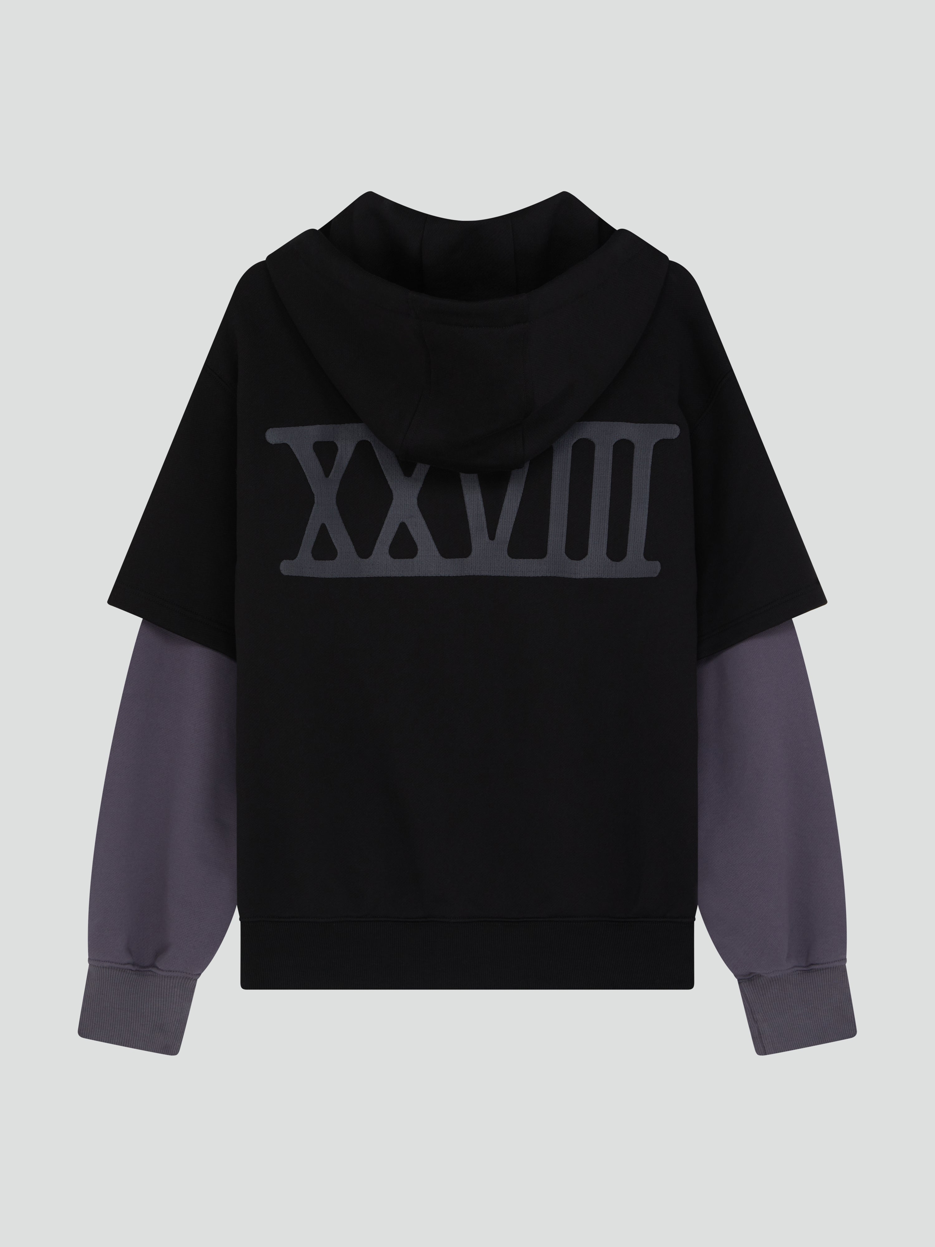 CONTRAST LAYER HOODIE