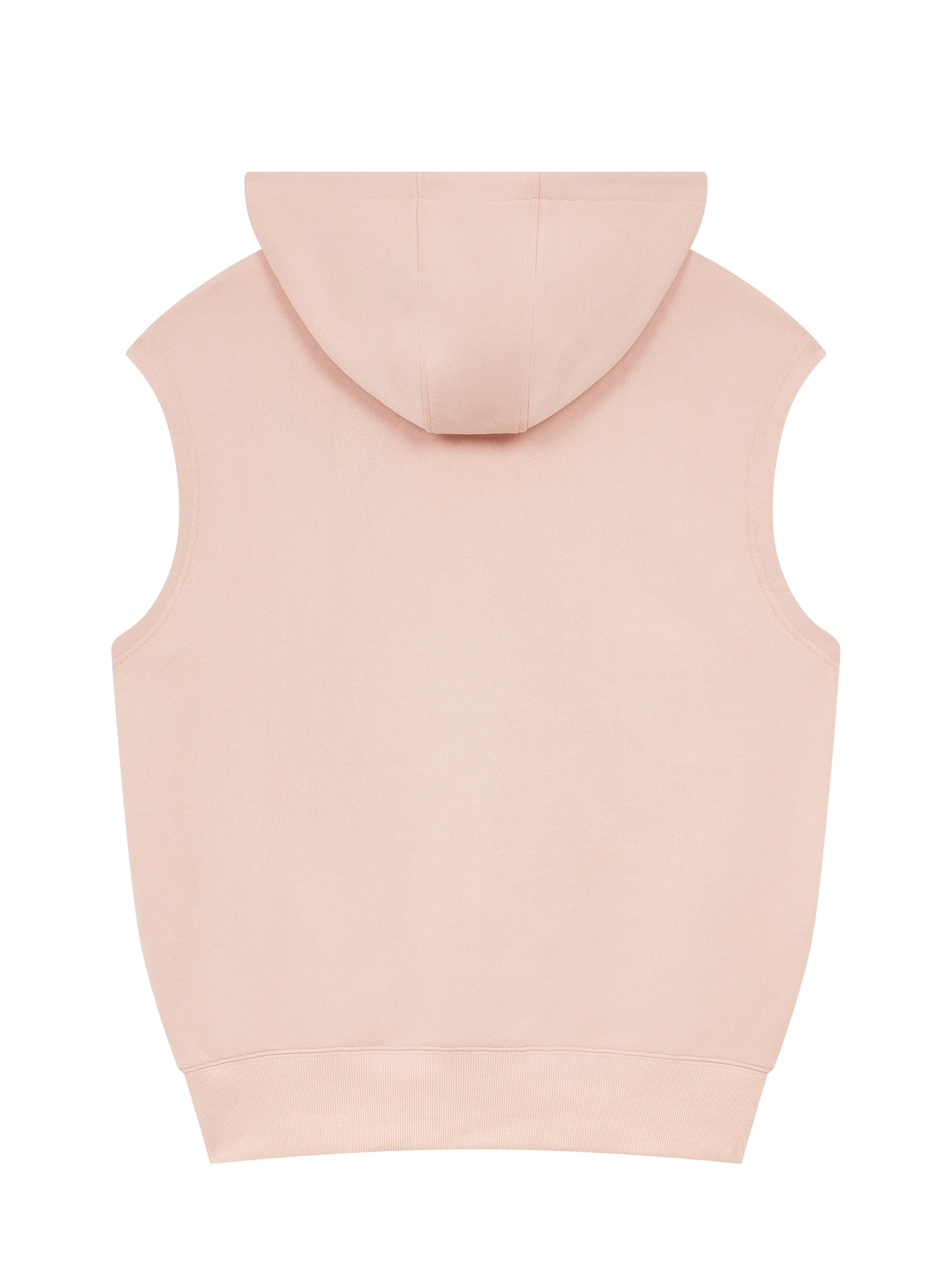 28 SLEEVELESS BADGE HOODIE PINK